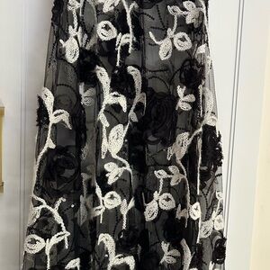 Anne Fontaine Black and White Lace Dress